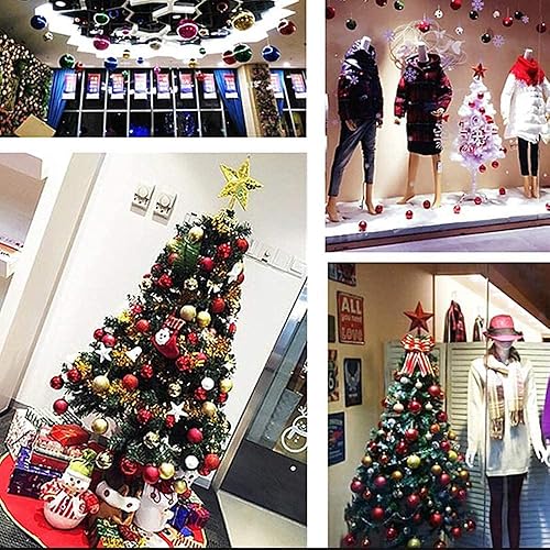 Miniatura 4 de Juego de adornos de bolas de Navidad surtidos inastillables Decoración de temporada para bodas, fiestas (24 piezas, 1.6 in), bola de Navidad verde