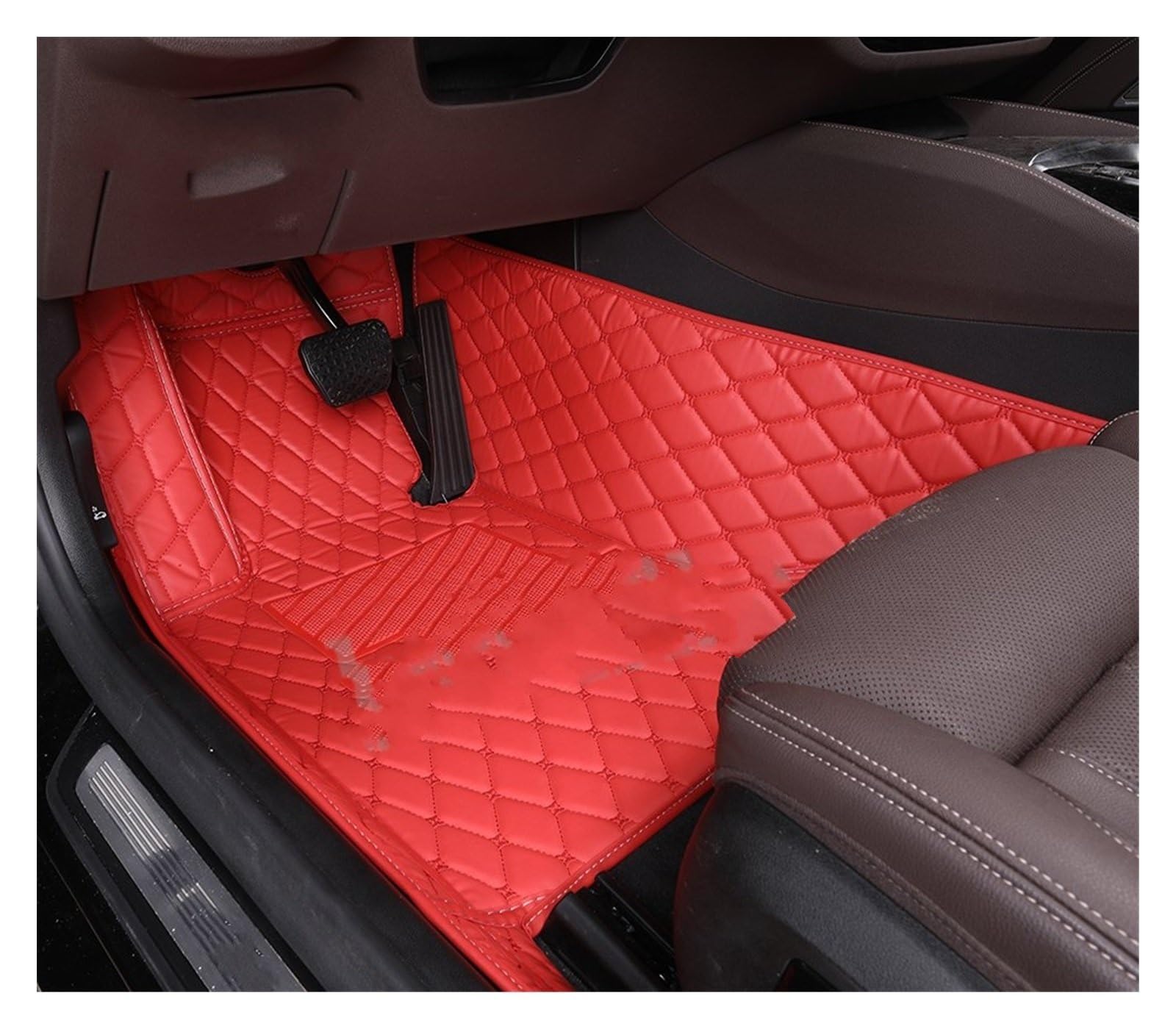 Auto Vloermatten voor Peugeot 2008 2020-2023(RHD), Achter Auto Tapijt Volledige Cover Achterbank Automatten Accessoires,Coffee