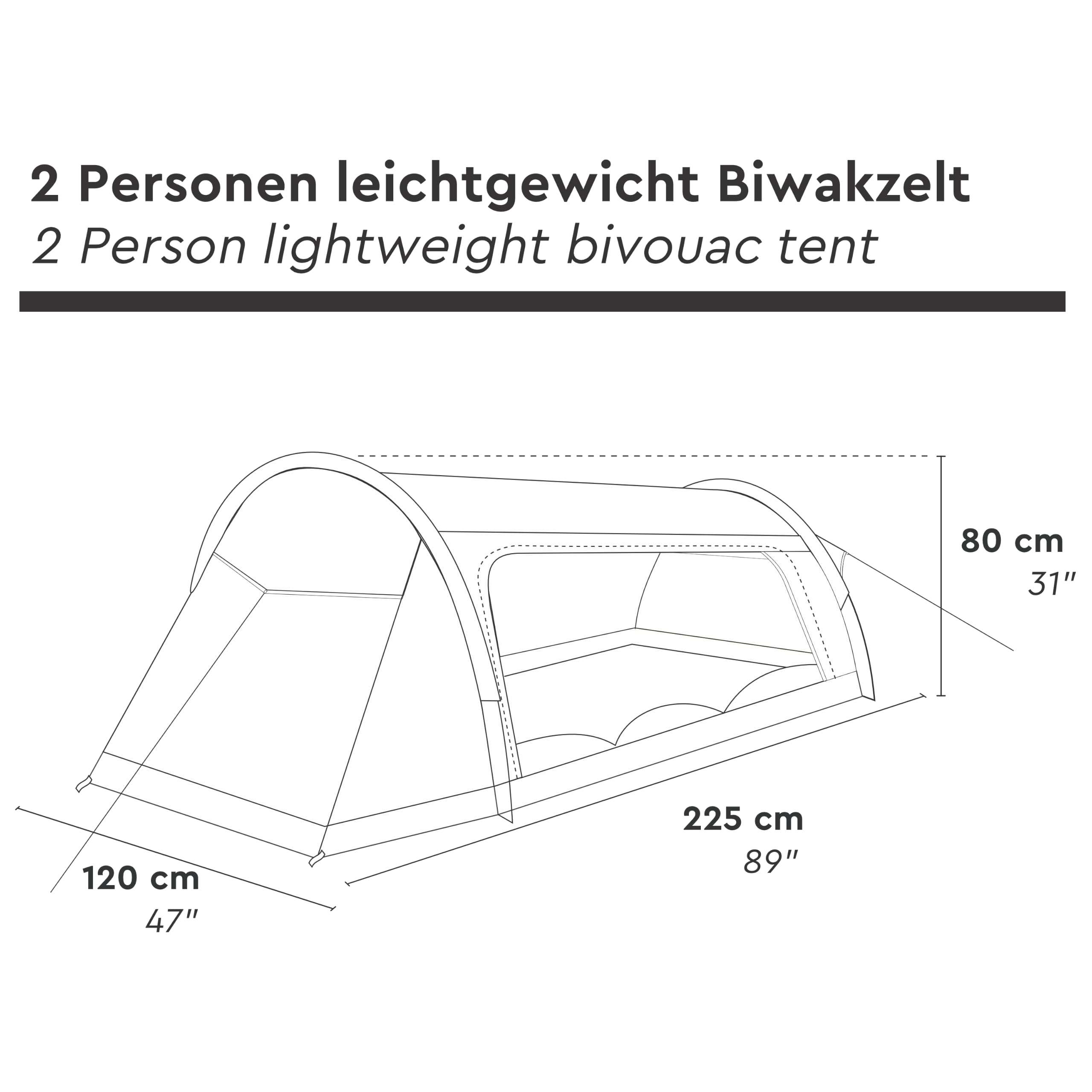 Roby LITE | Ultraleichtes 2-Personen-Leichtgewichtszelt