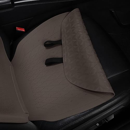 Miniatura 4 de Tapha Funda universal de asiento de automóvil de gamuza de lujo con reposacabezas, ultrafina y transpirable, interior con reflejos de piel de