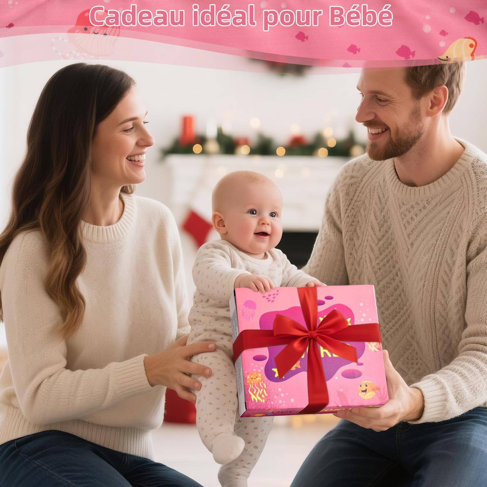 Jouet Fille 1 an, Jeux Montessori Pêche a la Ligne pour Enfant 6 9 12 18 Mois, Apprendre Les Couleurs avec Jouets,Fille Garçon Jouet Bebe 6 Mois Pink Cadeau pour Enfant 1 2 3 Ans
