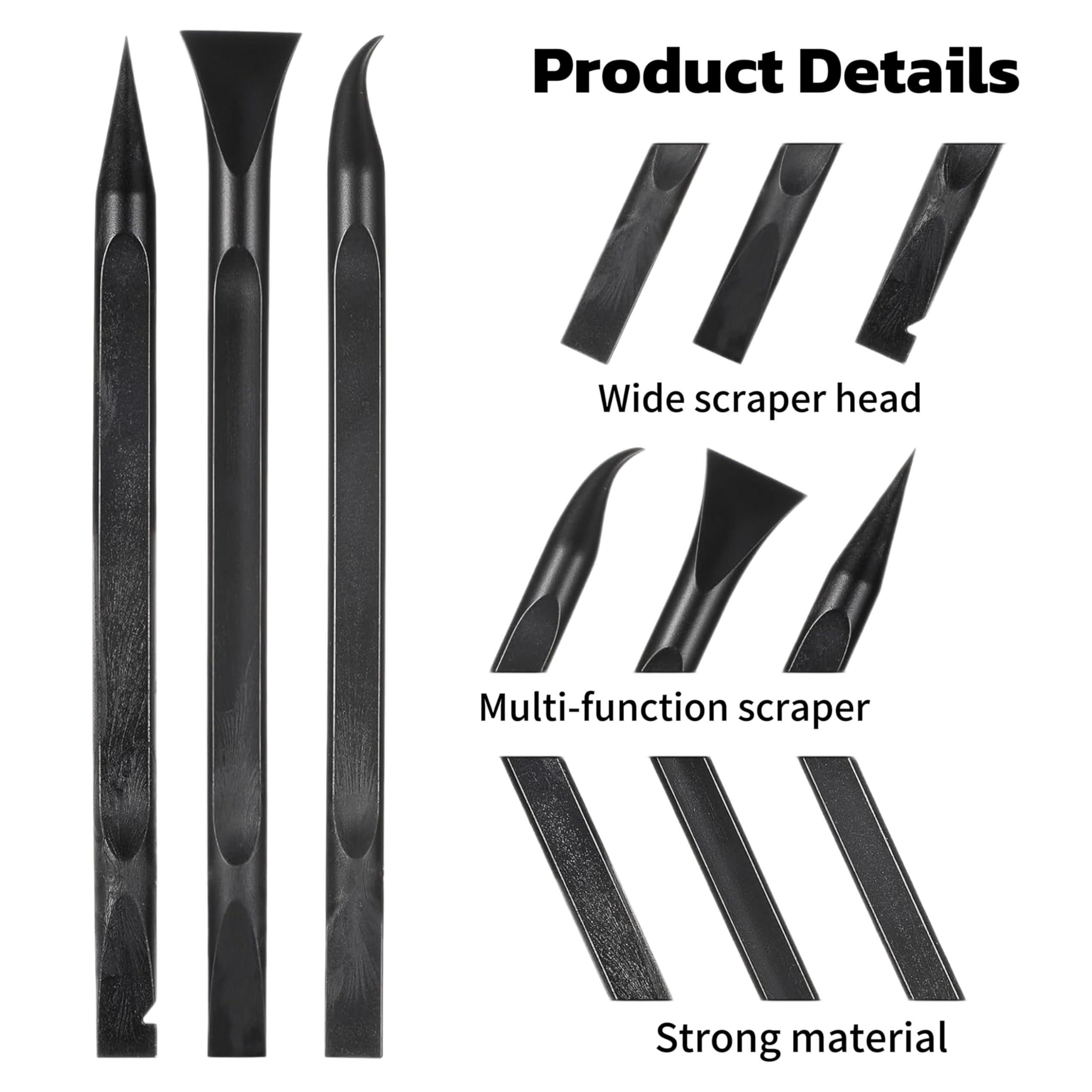 9-Pack Plastic Scraper Tools – Non-Scratch, Multi-Purpose Cleaners For Home & Car - View #4