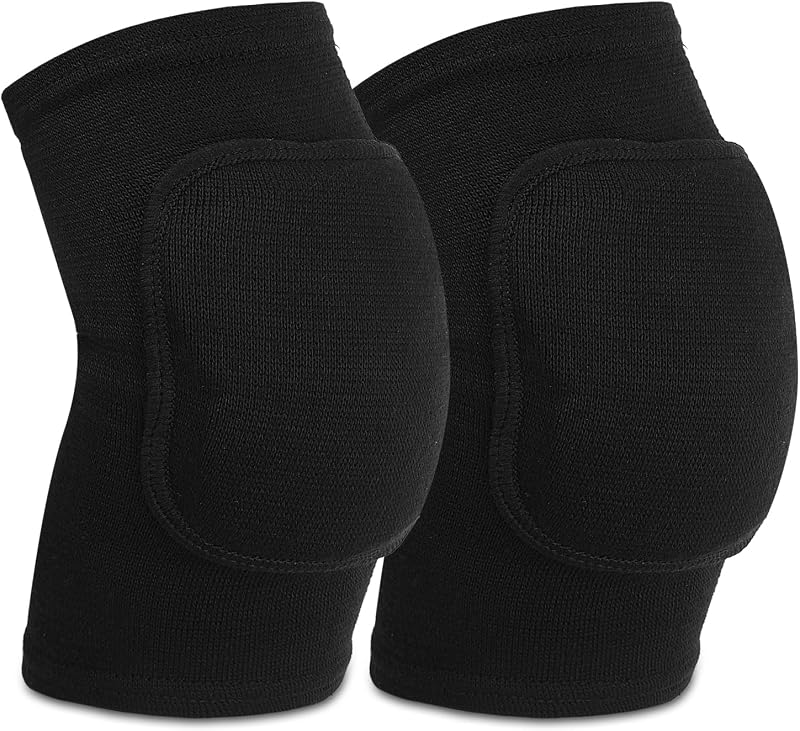 1 Pair Elbow Pads, Breathable Arm Brace Pads Anti-Collision Elbow Protector Strap Support Fitness Volleyball Basketball Tennis Golfers Arm Protector with Padded for Men and Women Elderly (Black)
