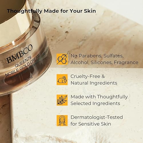 Miniatura 6 de BMBCO Crema facial reafirmante de oro de 24 quilates – Reparación de arrugas e hidratante hidratante, cuidado de la piel con infusión de colágeno