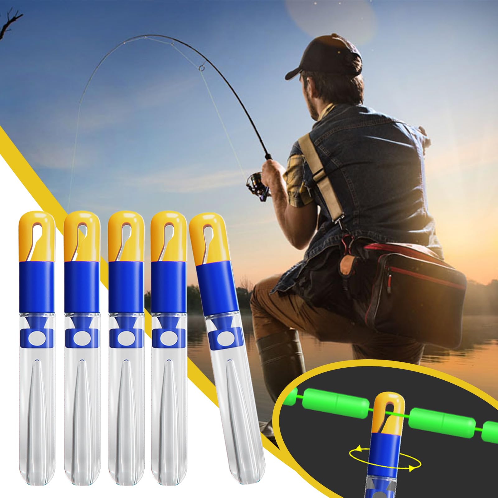 Générique 5 Bouchons Bobber En Silicone – Arrêts De Flotteur Pour Pêche – Réglables, Doux Et Résistants – Accessoires De Pêche