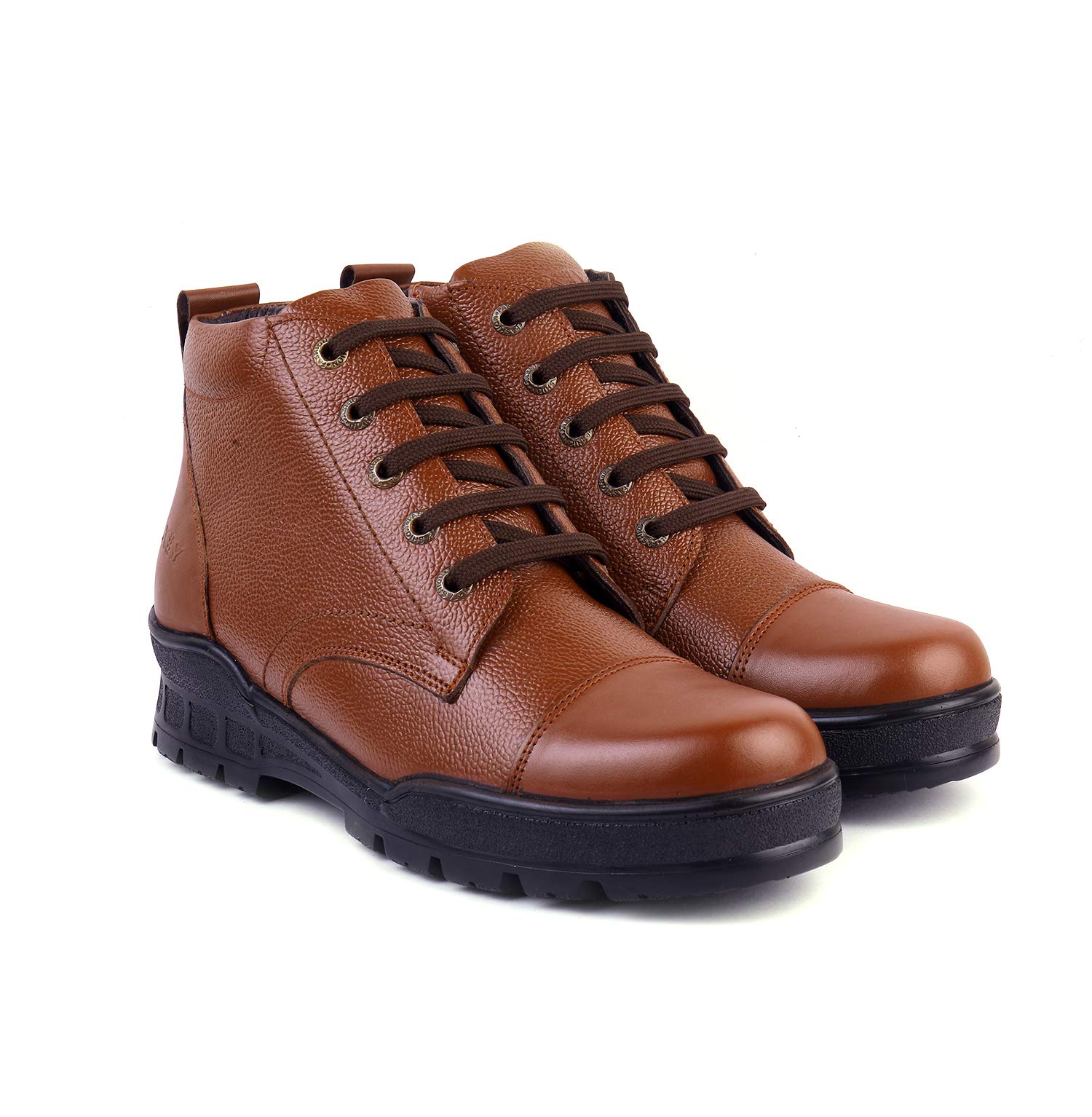 xhugoy CHAIN LACE-UP COMBAT POLICE DMS BOOT BLACK/TAN SIZE 5-12 FOR MEN-picture-56