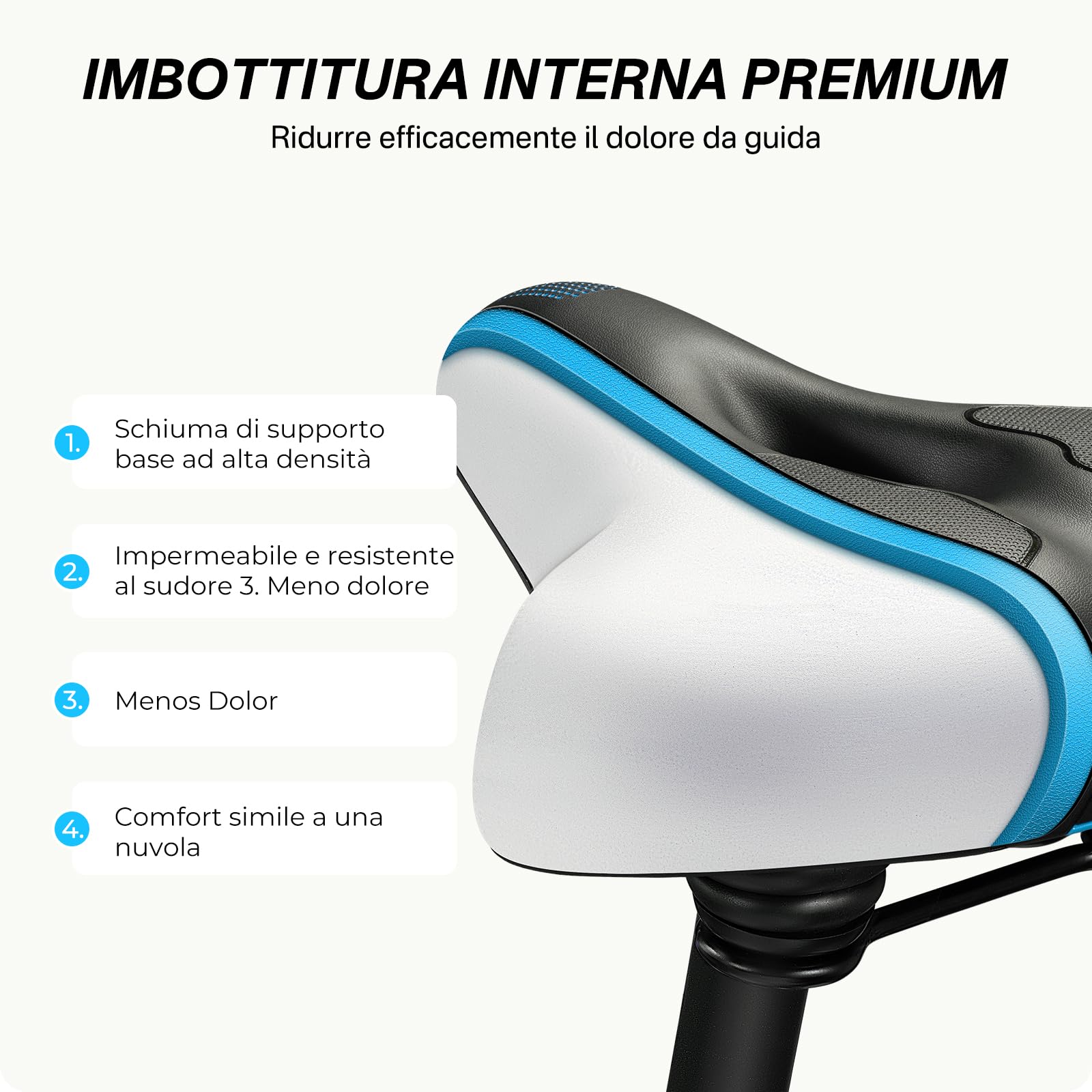 YOUNGDO Sella per bicicletta (extra larga)