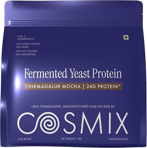 Cosmix Fermented Yeast Protein Powder | 24g Protein | Pure Single-Source Plant Protein | Made In-House | Smooth, Crazy tas...