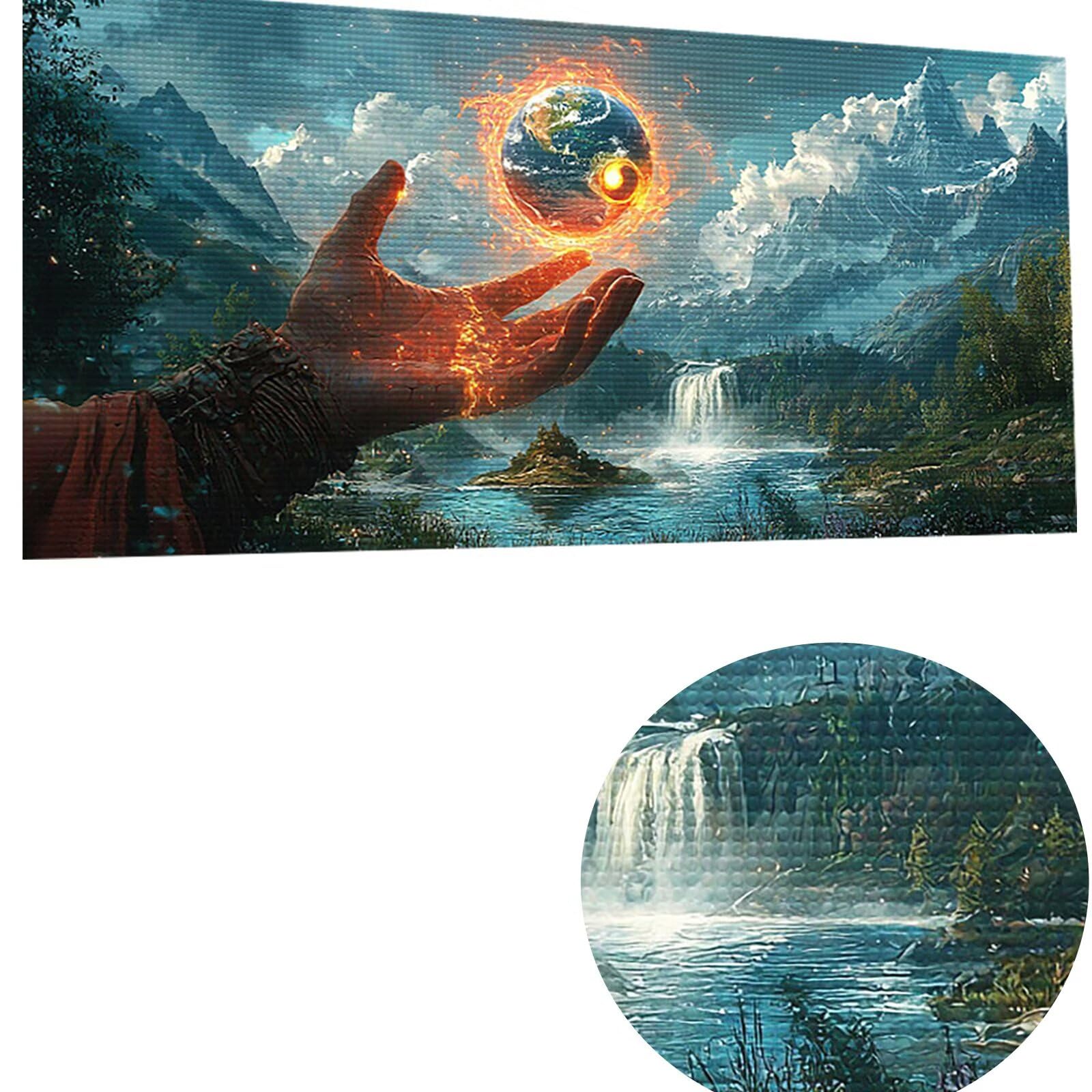 Diamentowe malowanie Le Tai - Chi diamentowe malowanie dla dorosłych duży rozmiar 100 x 200 cm DIY haft diamentowy pełny zestaw ręcznie 5D koralik diamentowy klej cyrkonie ścieg krzyżykowy dekoracja