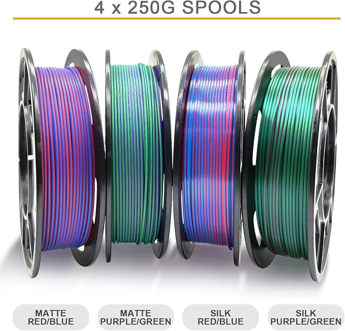 Reprapper Pack 4 x 250g Filamento PLA Bicolor 1.75mm miniatura 3
