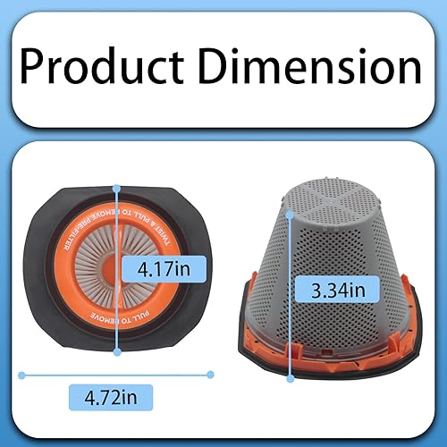 Miniatura 4 de Paquete de 1 filtro HEPA N900287 compatible con BLACK+DECKER 20V MAX POWERCONNECT modelos de aspiradora de mano BCHV001C1, BCHV001B, también