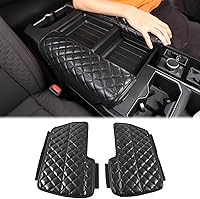 Vista 12 de Funda protectora de cuero para consola central de automóvil compatible con Toyota Tundra/Sequoia 2022-2026, reposabrazos de consola central, funda
