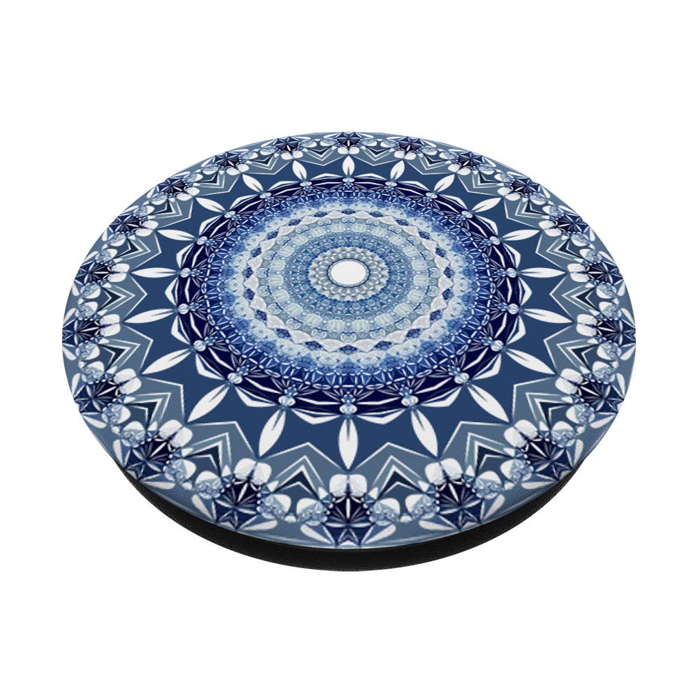 Amazon.com: Navy Blue Mandala Zen Geometric Kaleidoscope Pattern