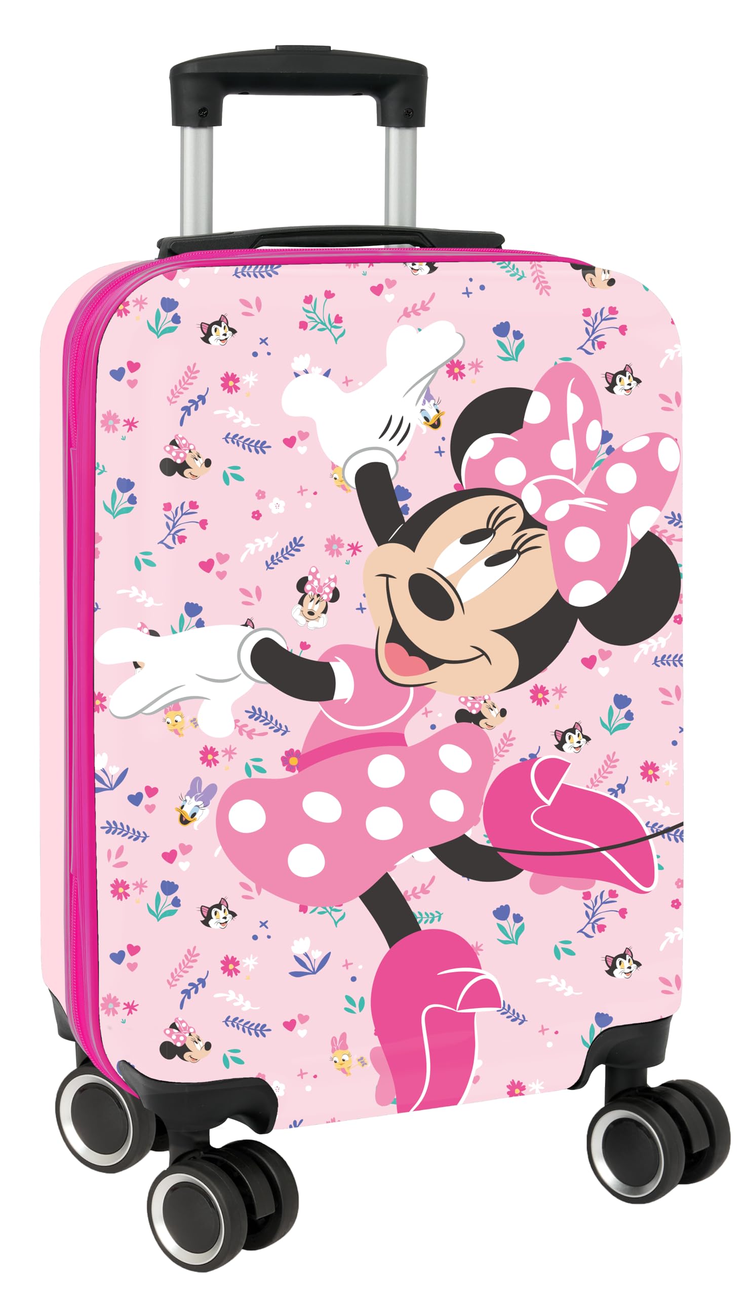 safta MINNIE MOUSE NAIVE - Trolley da cabina 20 pollici Valigia con ruote Lucchetto di sicurezza Valigia leggera 34,5 x 20 x 55 cm, rosa chiaro, M, Casual, Rosa chiaro, M, Casuale