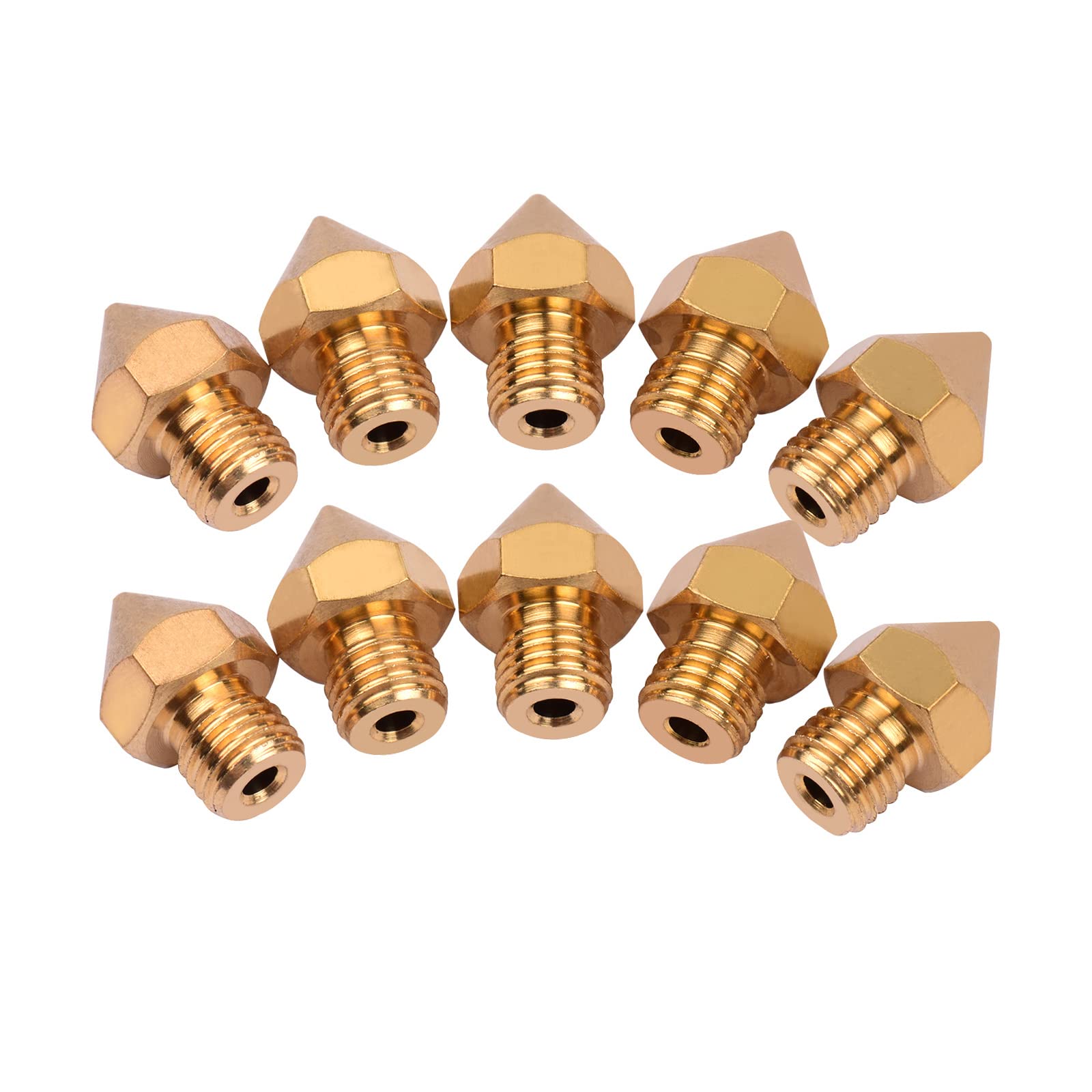 10pcs 3D Printer Extruder Brass Nozzle 0.4mm Printer tend Compatible with CR-10S Pro 3D Printer 1.75mm Filament-image-36