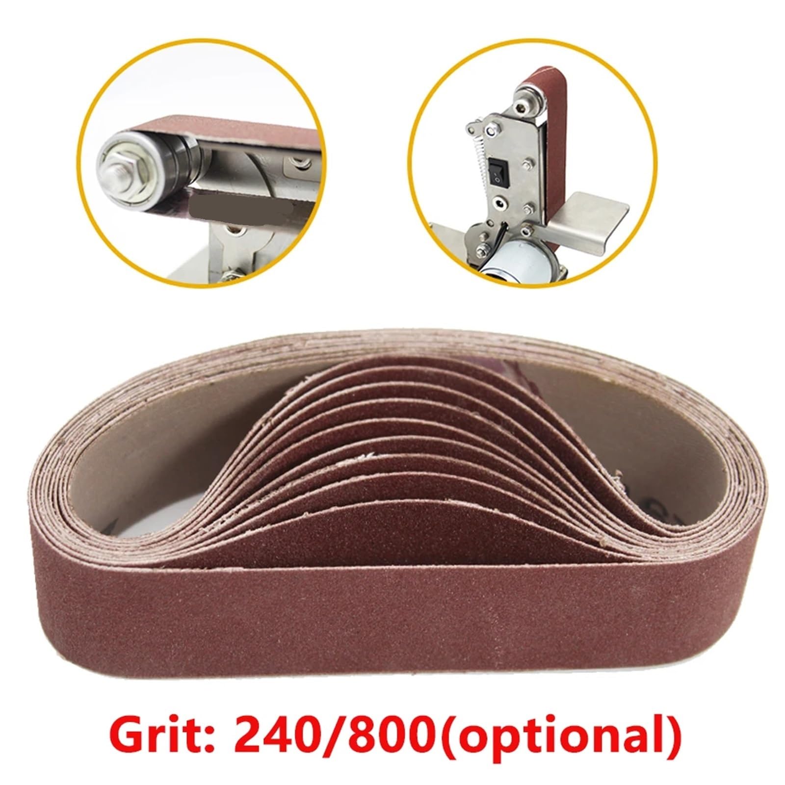Schuurband, 10 stuks 330 * 30 mm schuurbanden 40-1000 korrels hout zacht metaal polijsten schuurpapier schuurbanden for bandschuurmachine schuurgereedschap, 320# (Size : 1000