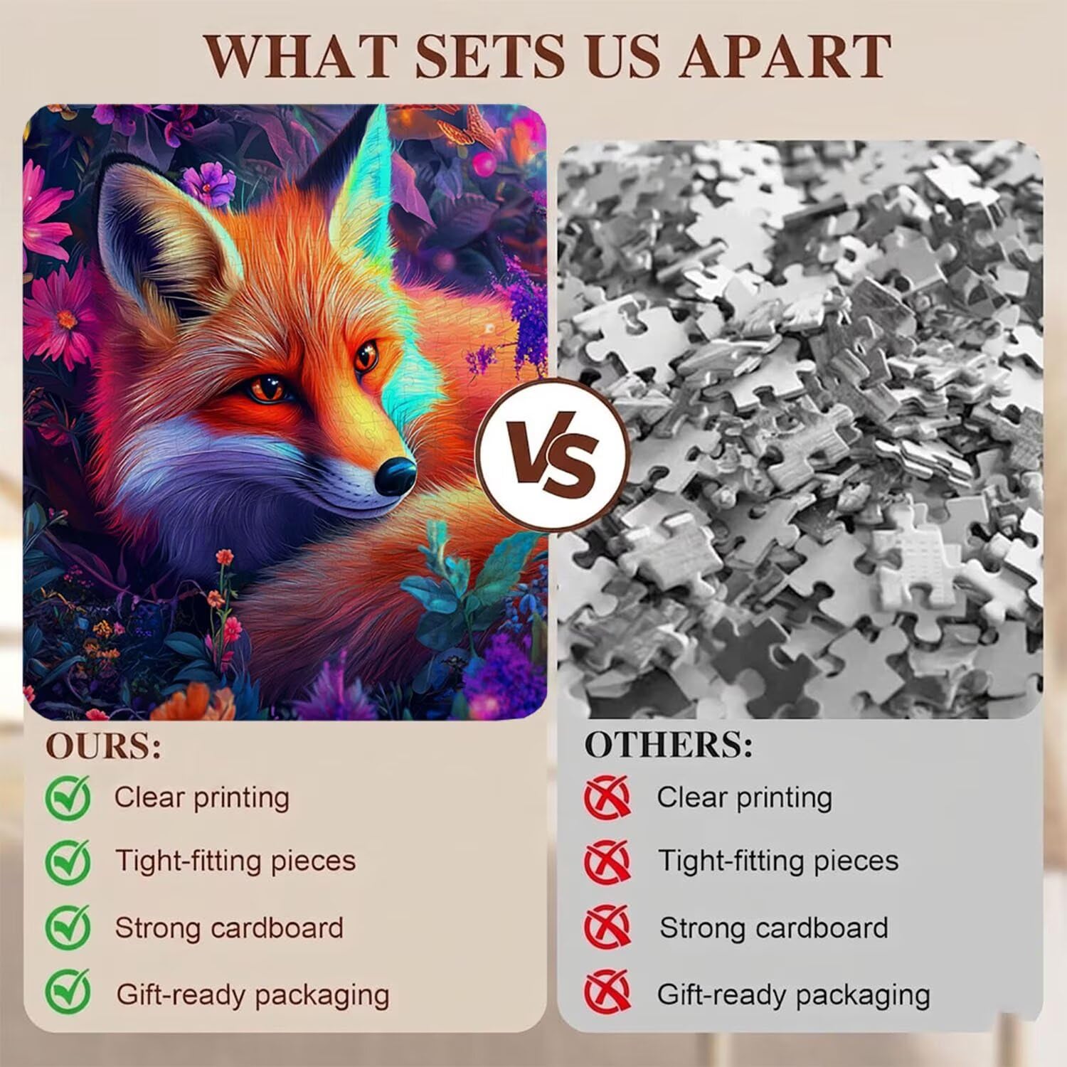 Puzzle 4000 Teile, Holzpuzzle Erwachsene [AAA], Impossible Game 141 x 87 cm, Kniffliges Denksport Spiel für Männer Frauen, Familienspiel, DIY Home Dekor,Geschenk für Geburtstag, Blume Tier f0-375