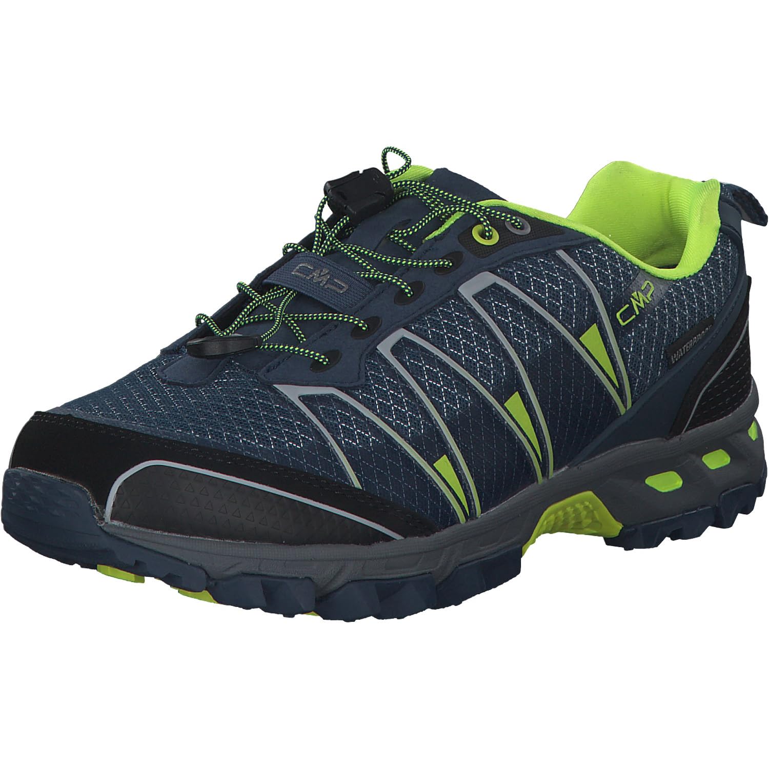 CMP MEN'S ALTAK TRAIL SHOES WP, BLUE INK-YELLOW FLUO, UK 5.5