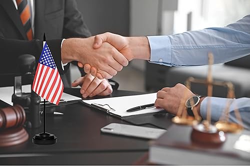 Miniatura 30 de Juego de banderas de escritorio japonesas de lujo, pequeñas banderas de escritorio japonesas en miniatura con poste sólido, base negra y tapa