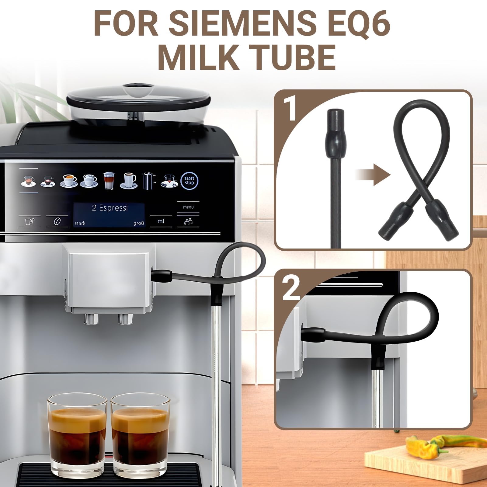 Melkslang, compatibel met Siemens EQ6, EQ6, reserveonderdelen