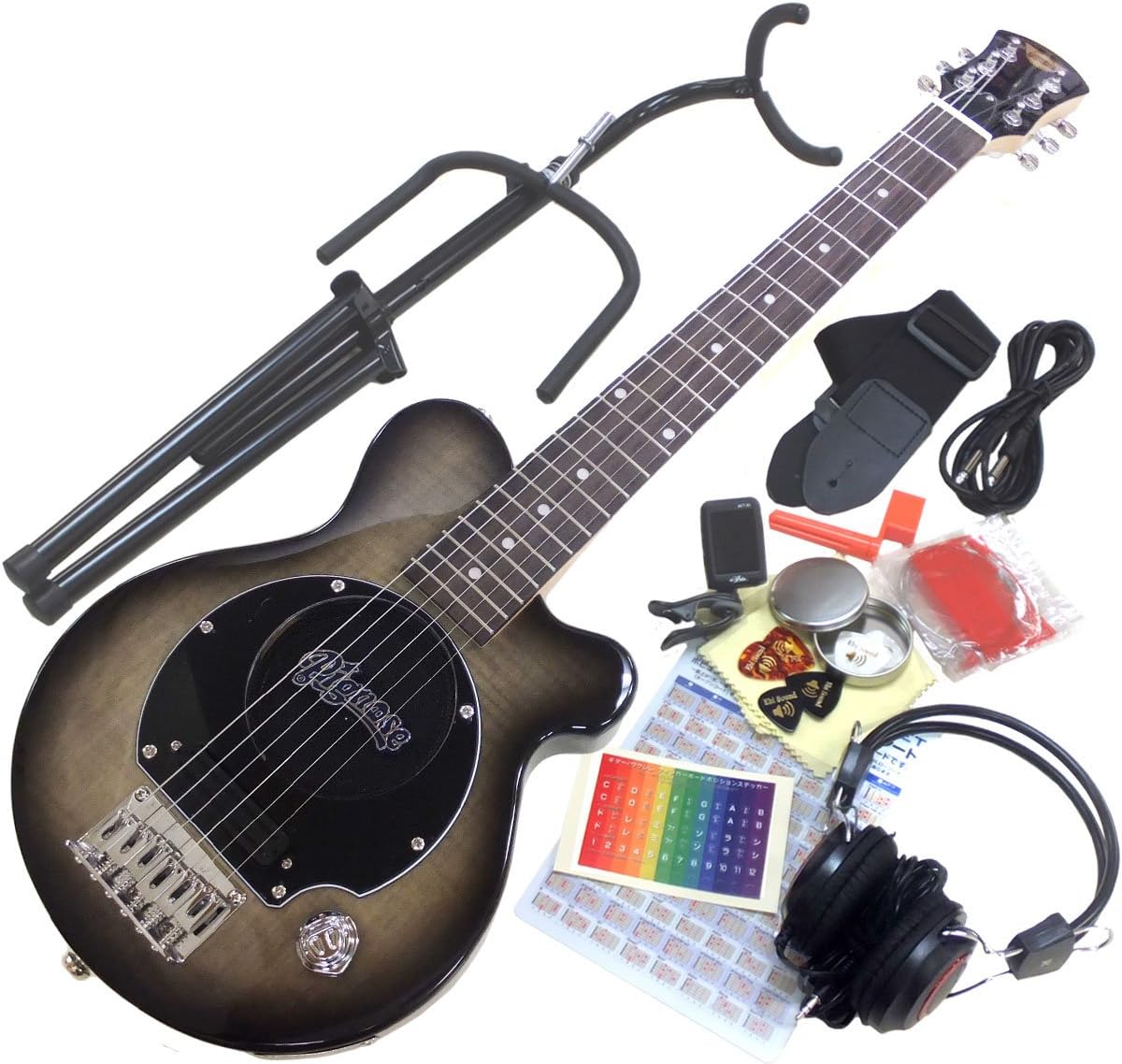 Amazon Pignose ピグノーズ ギター PGG200FM SBK アンプ内蔵ミニギター15点セット [98765]【検品後発送