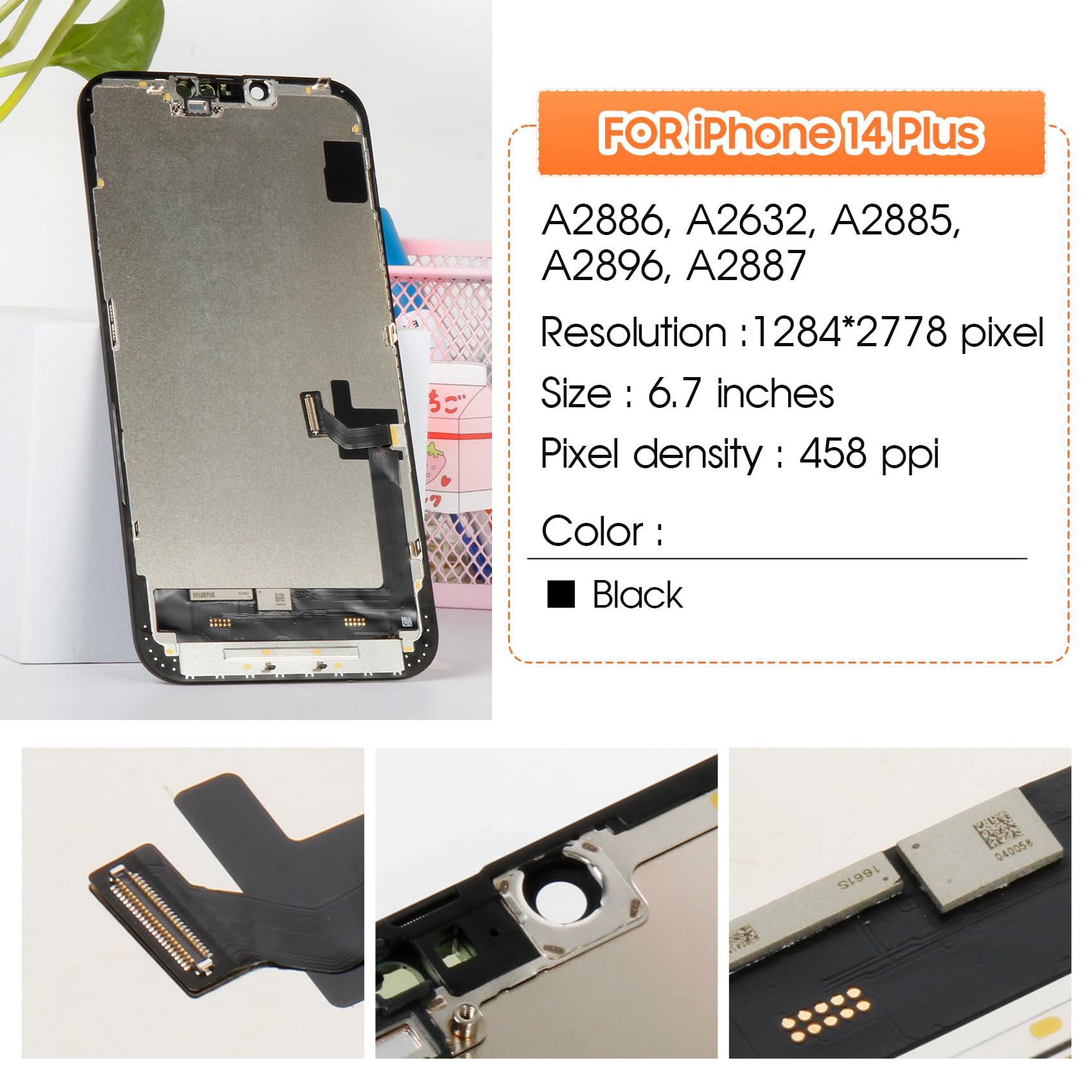 kity　iPhone14plus Amazon.com: for iPhone 14 Plus Screen Replacement 6.7 inch