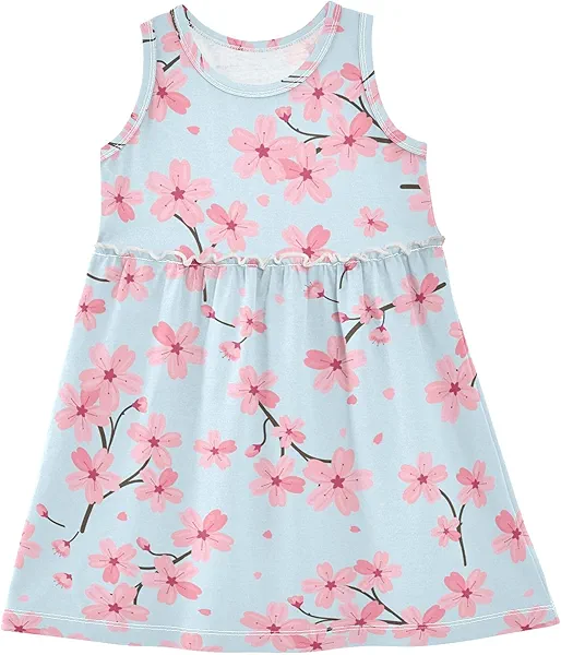 Vozoza Summer Girl Dress Casual Dress Sleeveless Toddler Girl Outfits Infant Girl Clothes