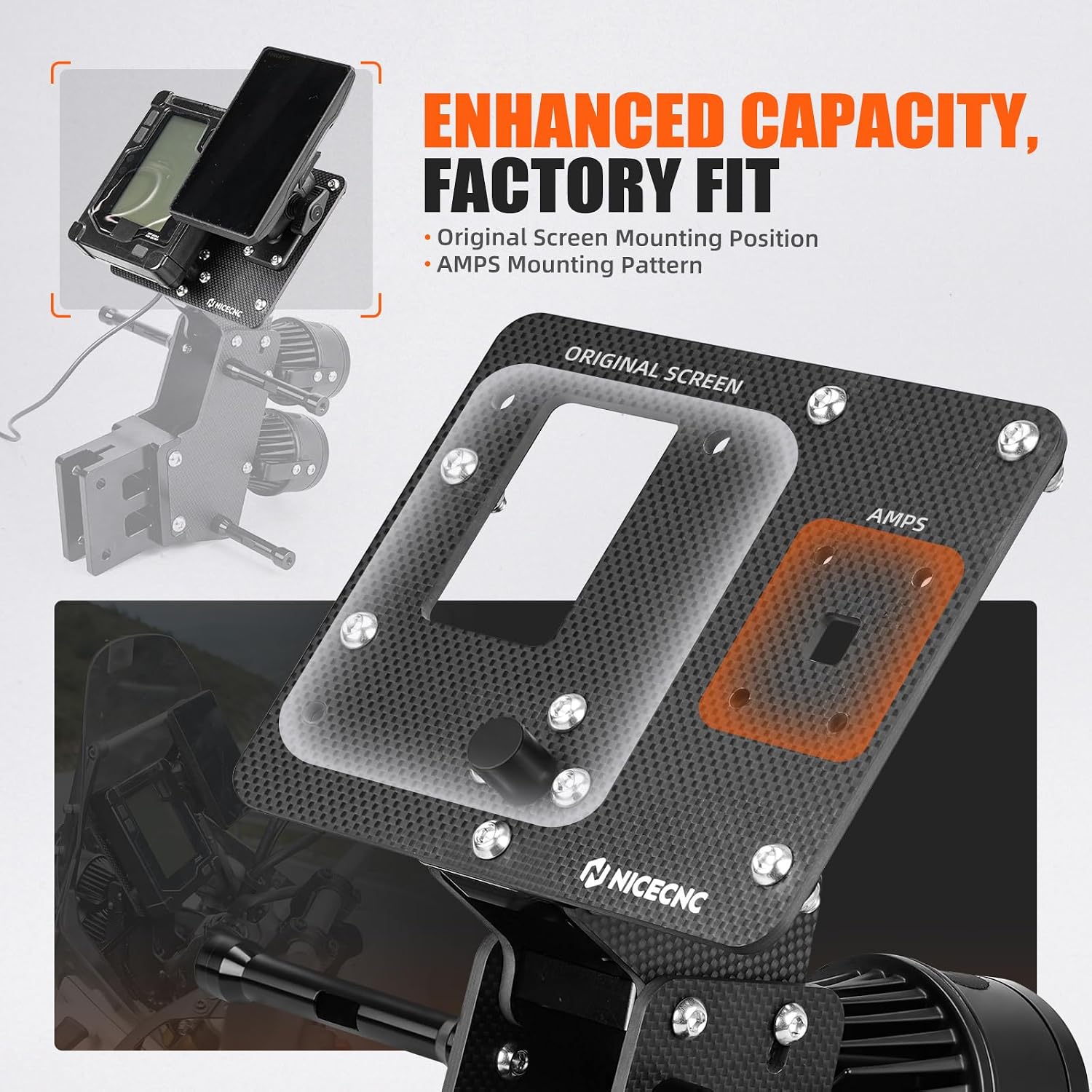 NICECNC Rally Kit with Spotlights, Front Guard and All Wiring Compatible with Yamaha Tenere 700 2019-2024, 60W High Power Multi-Angle Adjustable