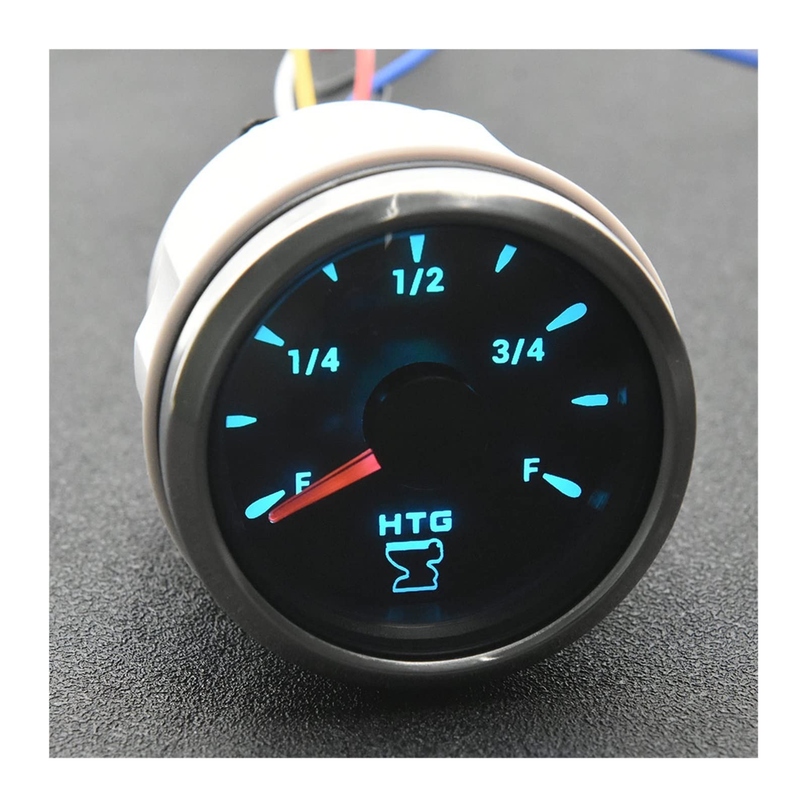 Czujnik poziomu paliwa, 7 kolorów wskaźnik podświetlenia 52mm wskaźnik poziomu ścieków 0-190ohm/240-33ohm wskaźnik poziomu zbiornika 9-32v pasuje do samochodu łódź morska(240-33ohm WS)