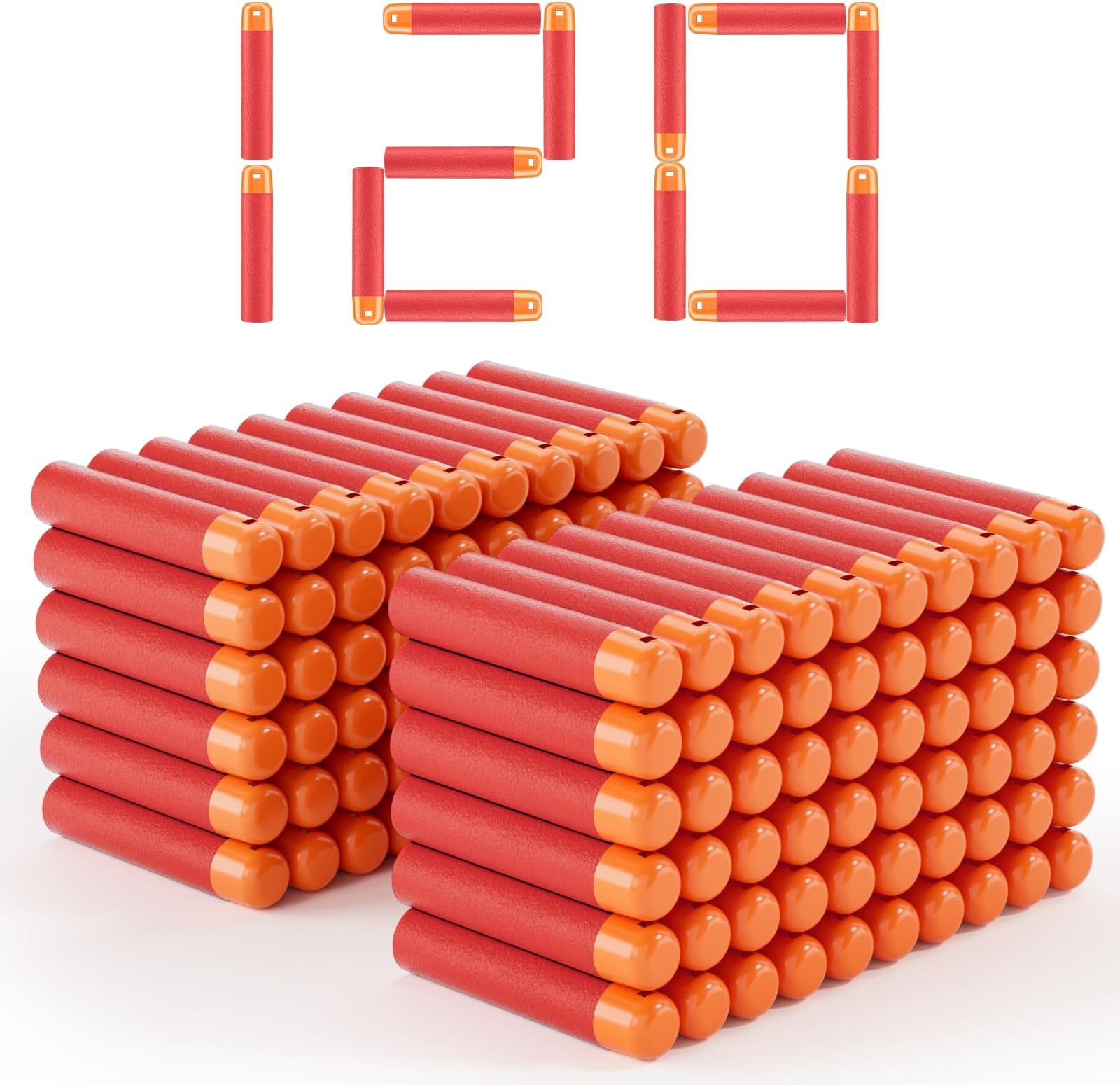 Mega Darts Refills for Mega Guns,72/120 Pcs Mega Dart Bullets Fit for Nerf Mega Guns, Mega Series Blasters, Mega Darts Bulk, Red Darts Fits for Nerf Mega Blasters (0.79in W)