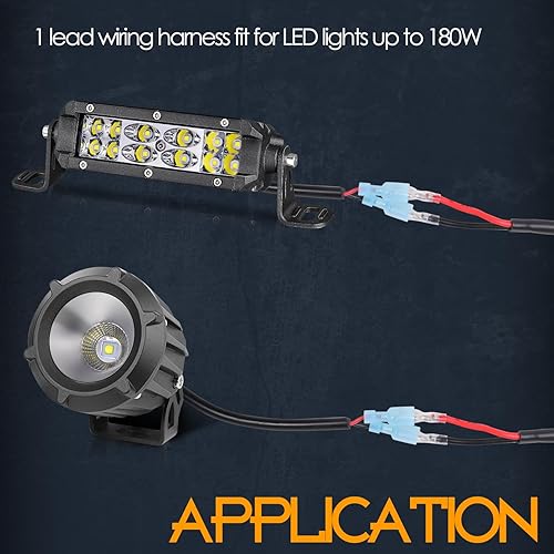 Miniatura 10 de Nirider - Arnés de cableado de 2 conductores, interruptor de manillar de motocicleta, 12 V, 40 A, fusible de relé de nailon, kit de arnés de