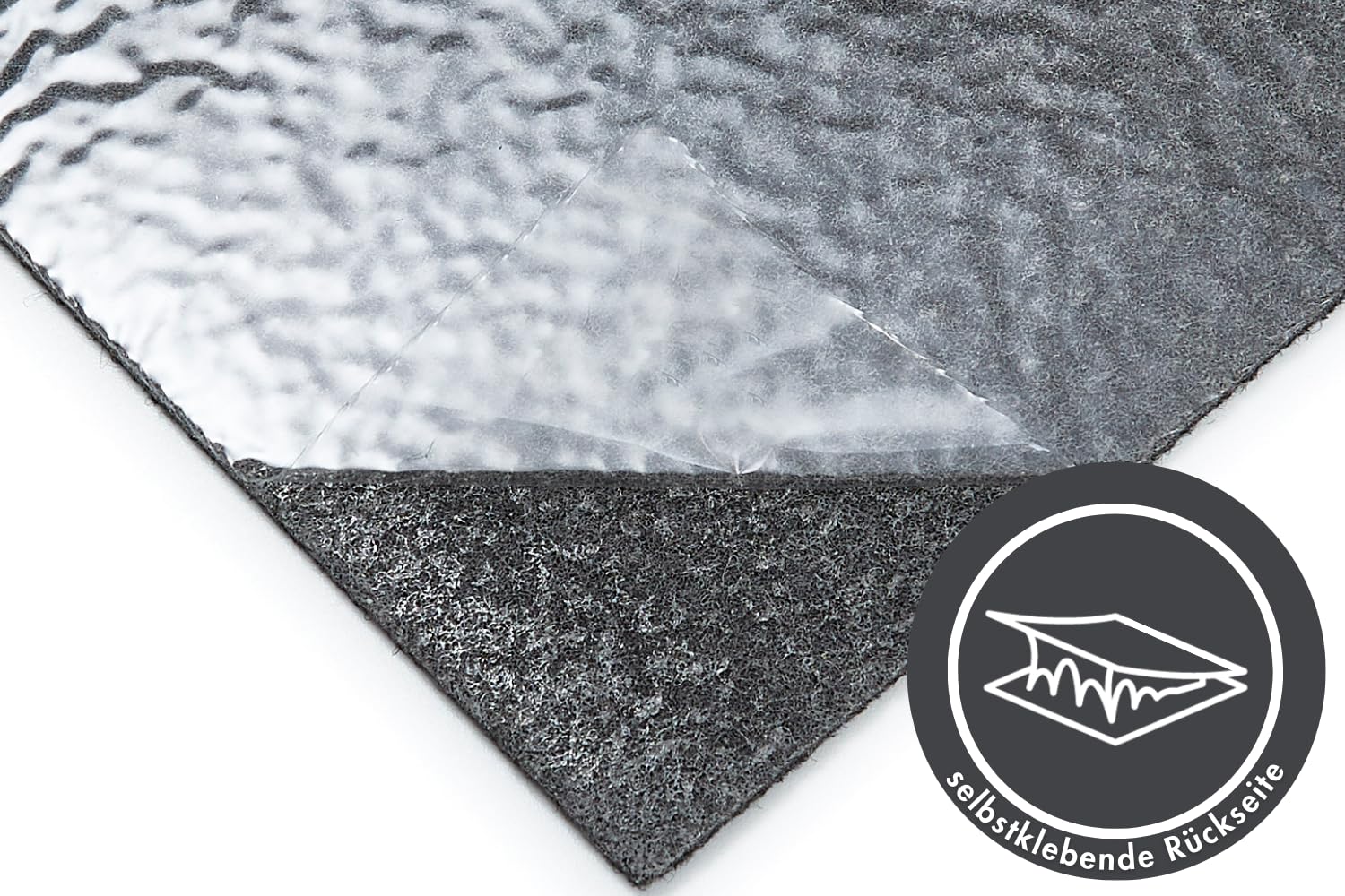 andiamo Teppichfliesen selbstklebend – 25 Stück, 40x40 cm Filz Bodenbelag für Wohnräume, DIY, leicht verlegbar & für Fußbodenheizung – Standard 4 m², Anthrazit