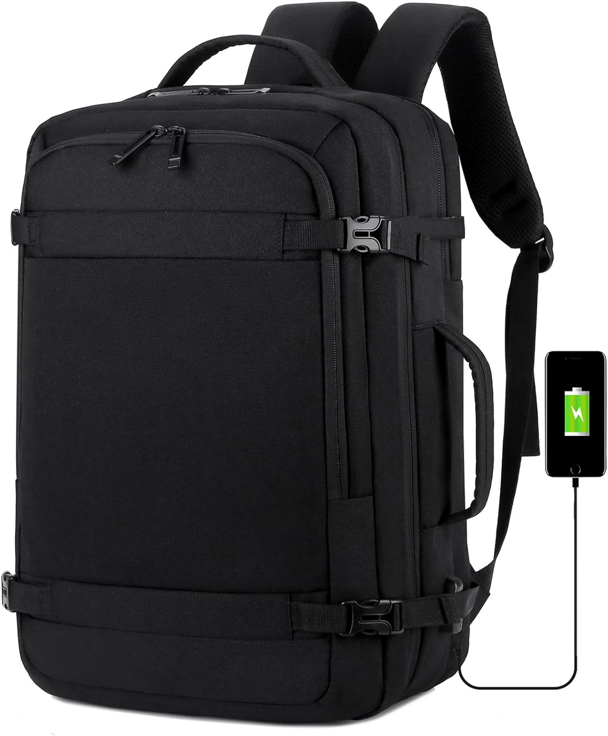 Travel Backpack 35L Flight Approved Carry On Backpack for Men Women Large Luggage Backpack 17 Inch Waterproof Laptop Backpack Business School Weekender Overnight Daypack Travel Backpack 35L Flight Approved Carry On Backpack for Men Women Large Luggage Backpack 17 Inch Waterproof Laptop Backpack Business School Weekender Overnight Daypack