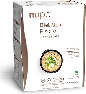 – NUPO Diet Meal Replacement for Weight Loss (Risotto, 10 Servings) | Very Low Calorie Ready Meal for Weight Management | Gluten Free Vegan Ready Meals | GMO Free Just Add Water Meals