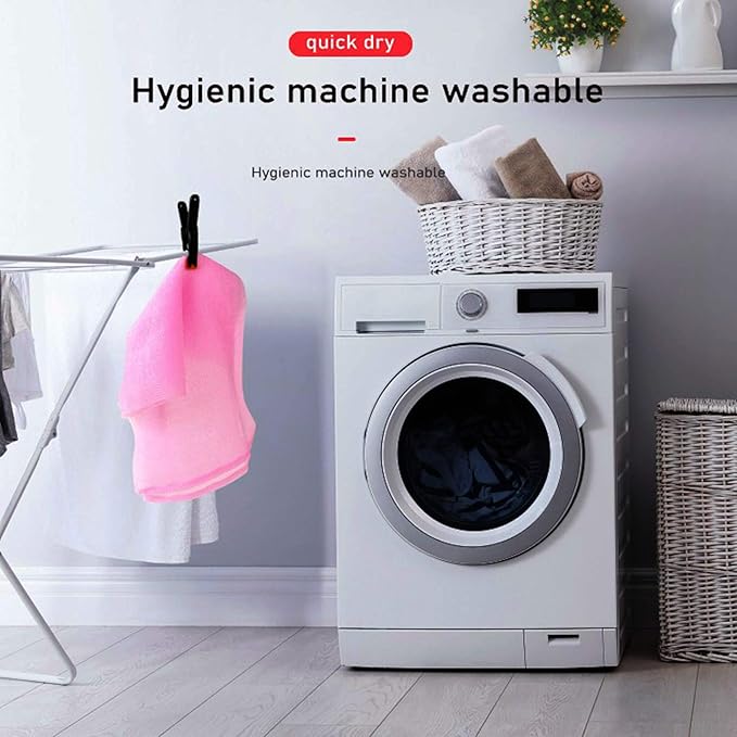 The ARCH&M Exfoliating Washcloth is a compact and easy-to-use tool for achieving smoother, softer skin. With its gentle yet effective exfoliating action, this scrubber is perfect for daily use in the shower to maintain healthy, glowing skin. Its durable construction and pack of three make it a cost-effective option for anyone looking to upgrade their skincare routine. Description by ChatGPT.