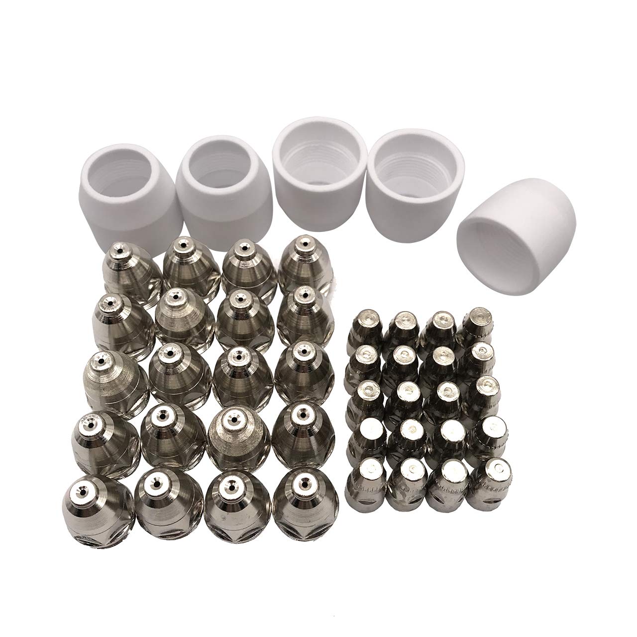 Magiin 45pcs P-80 Électrode Plasma Tip Buse 1.5 100Amp Plasma Torche Consommables Buse Découpeur Plasma Accessoire