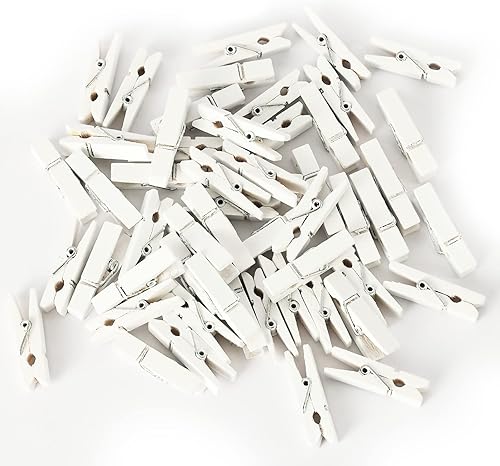 Miniatura 8 de Mini clips para fotos, 128 piezas, pinzas de madera pequeñas de 1.4 pulgadas para tela de bebé, imágenes