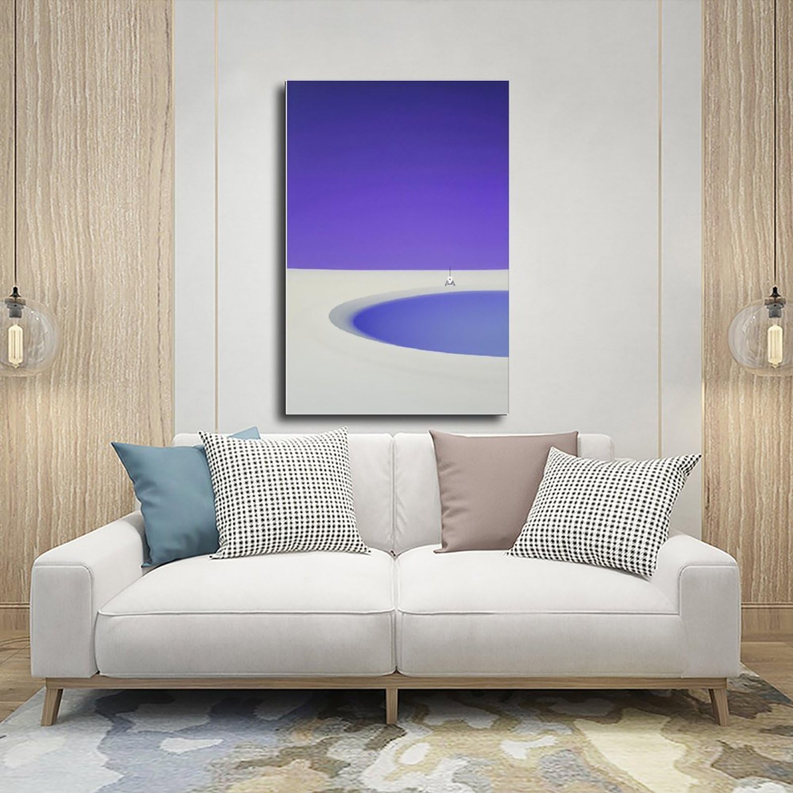 Mnyuein Póster abstracto y minimalista costero de playa 4 pósteres de