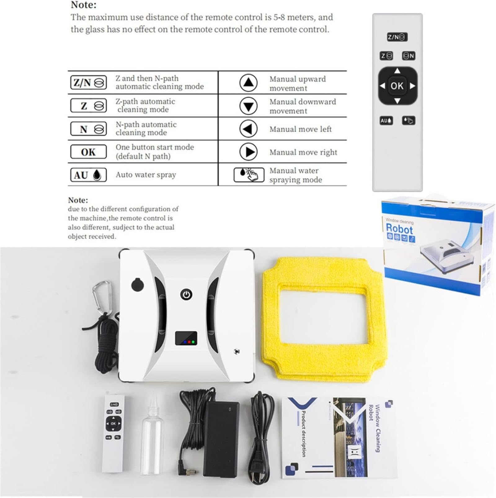 Robot limpiador de ventanas, aspiradora inteligente de vidrio, robot limpiador automático inteligente con spray de agua automático