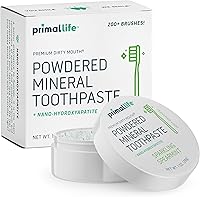 Primal Life Organics Dirty Mouth Spearmint Toothpowder - Natural Kaolin Bentonite Clay Whitening Powder, Organic Vegan Paleo, 1 oz (200+ Uses)