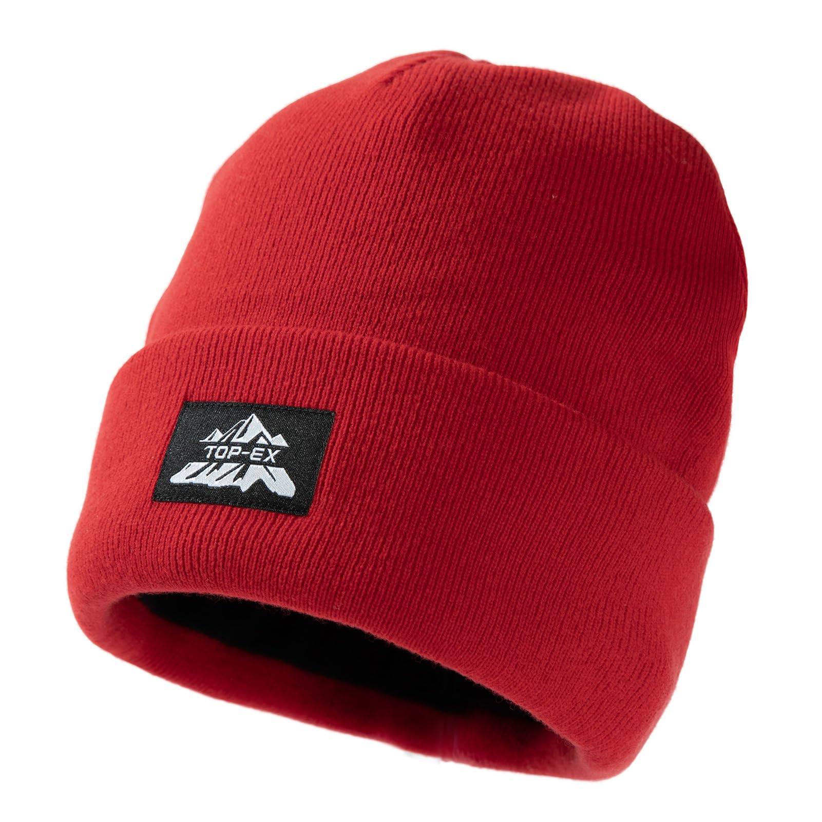 TOP-EX PolarWool™ 100% Merino Wool Beanie Hats for Men Women Warm Winter Hat for Cold Weather Double Layer or Fleece Lined M-XXL