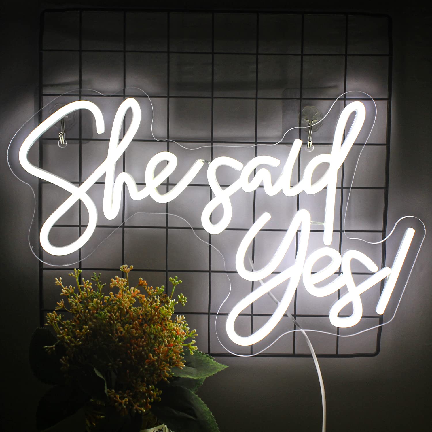 She Said Yes Neon Sign, LED Proposal Decor, Engagement Neon Light - View #8