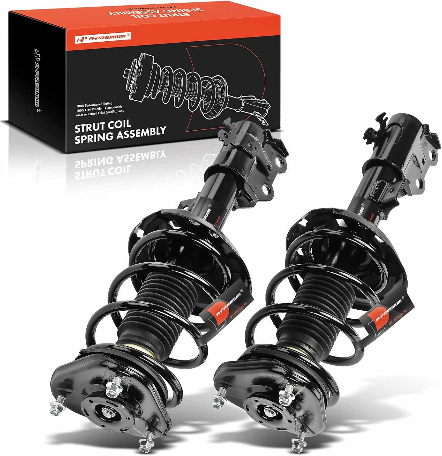 A-Premium Front Pair (2) Complete Strut & Coil Spring Assembly Compatible with Toyota C-HR CHR 2018 2019 2020 2021 2022, 2.0L, Driver and Passenger Side, Replace# 18920785, 18920786