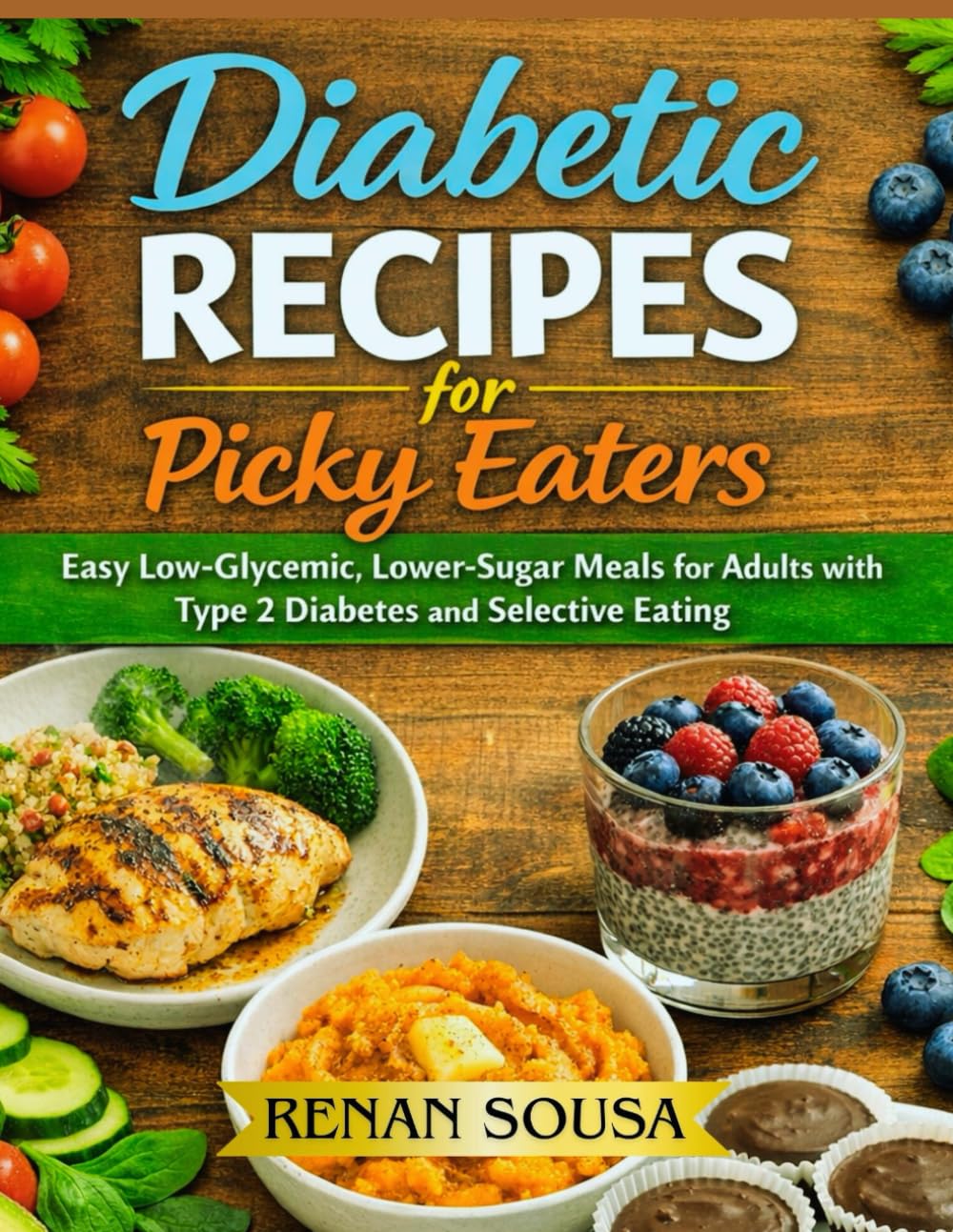 Diabetic Recipes for Picky Eaters: Easy Low-Glycemic, Lower-Sugar Meals for Adults with Type 2 Diabetes and Selective Eating