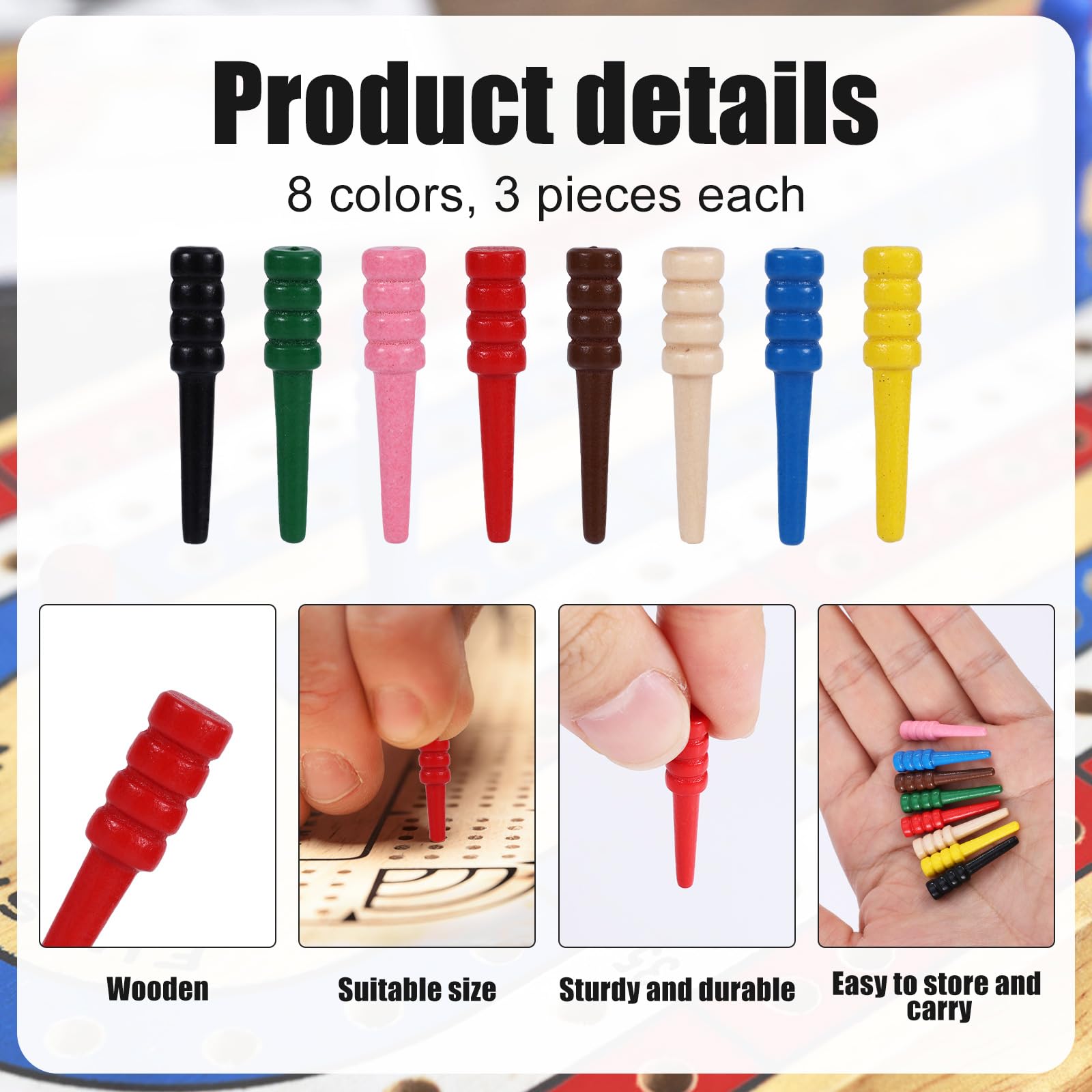 24pcs Cribbage Pegs - Image 3