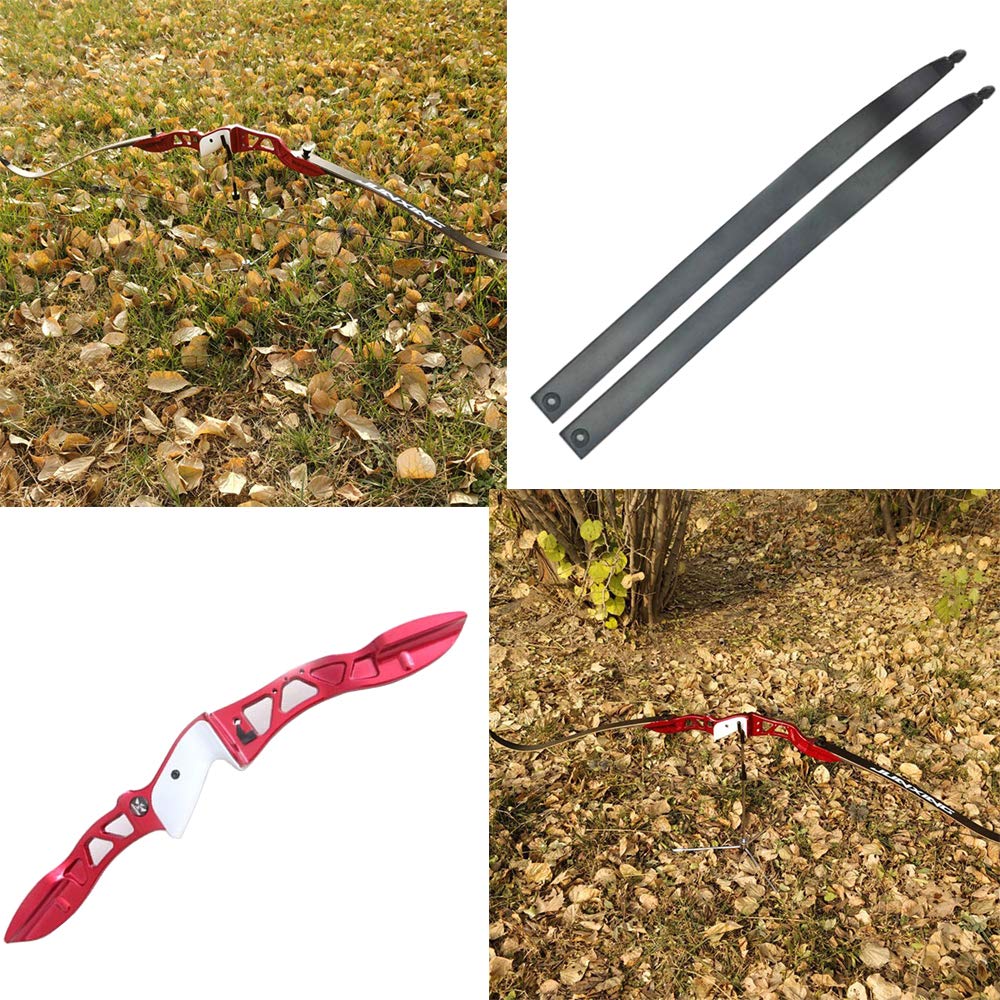 66" Arc Recourbé de Takedown et Kit tir à l'arc pour Adultes 24-36 lbs Riser en Alliage d'aluminium avec des flèches en Carbone Chasse Longbow Set
