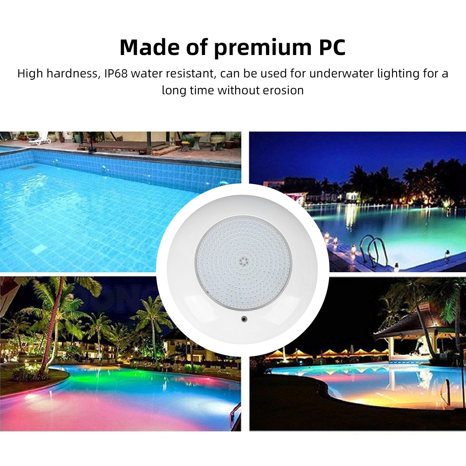 LED-Poolleuchte für eingelassene Pools, 12 V, 18 W, dynamische RGB-Beleuchtung, IP68, wasserbeständig, Wandmontage-Unterwasserleuchte mit Fernbedienung