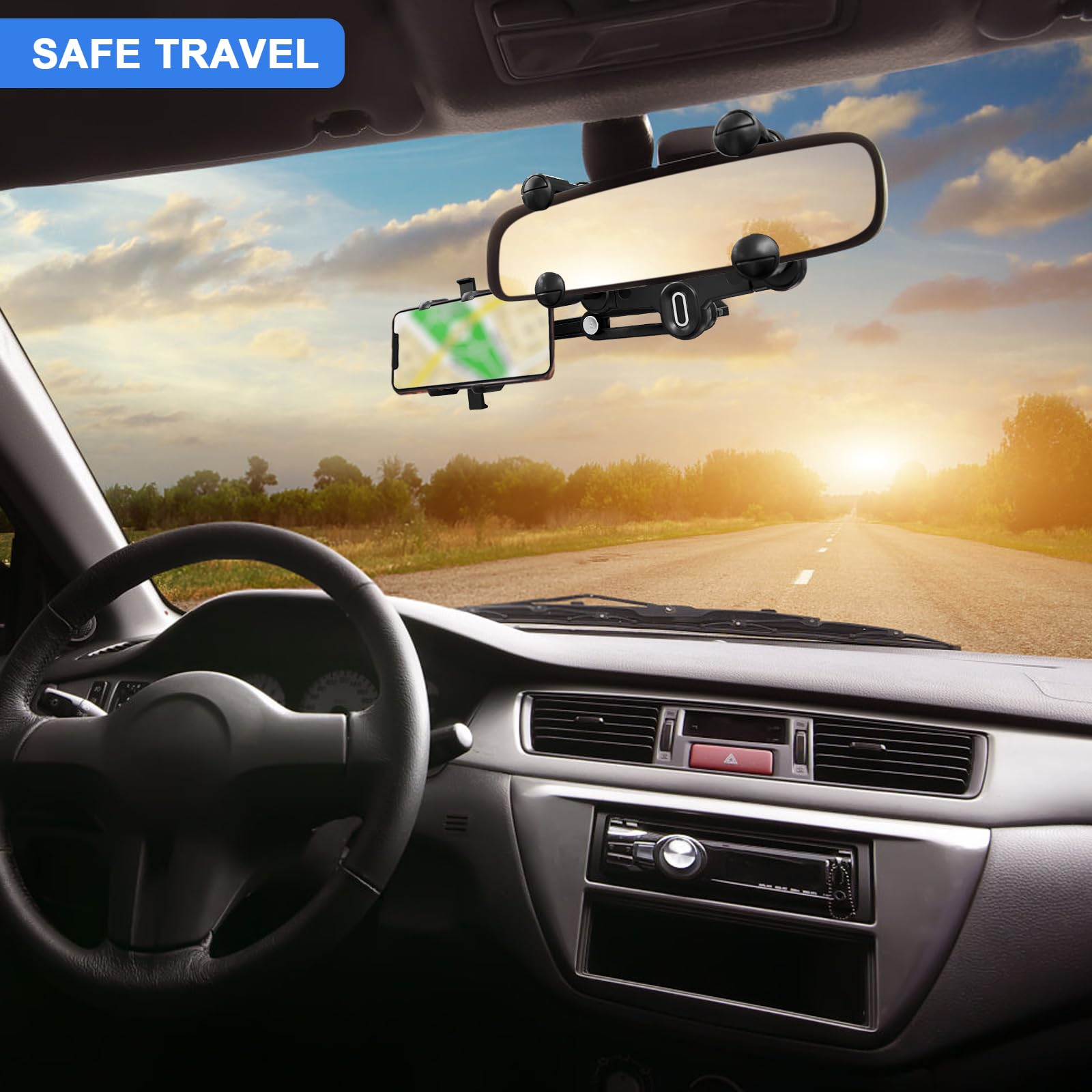 Support Téléphone Voiture Magnétique, Rotation 360 Degrés