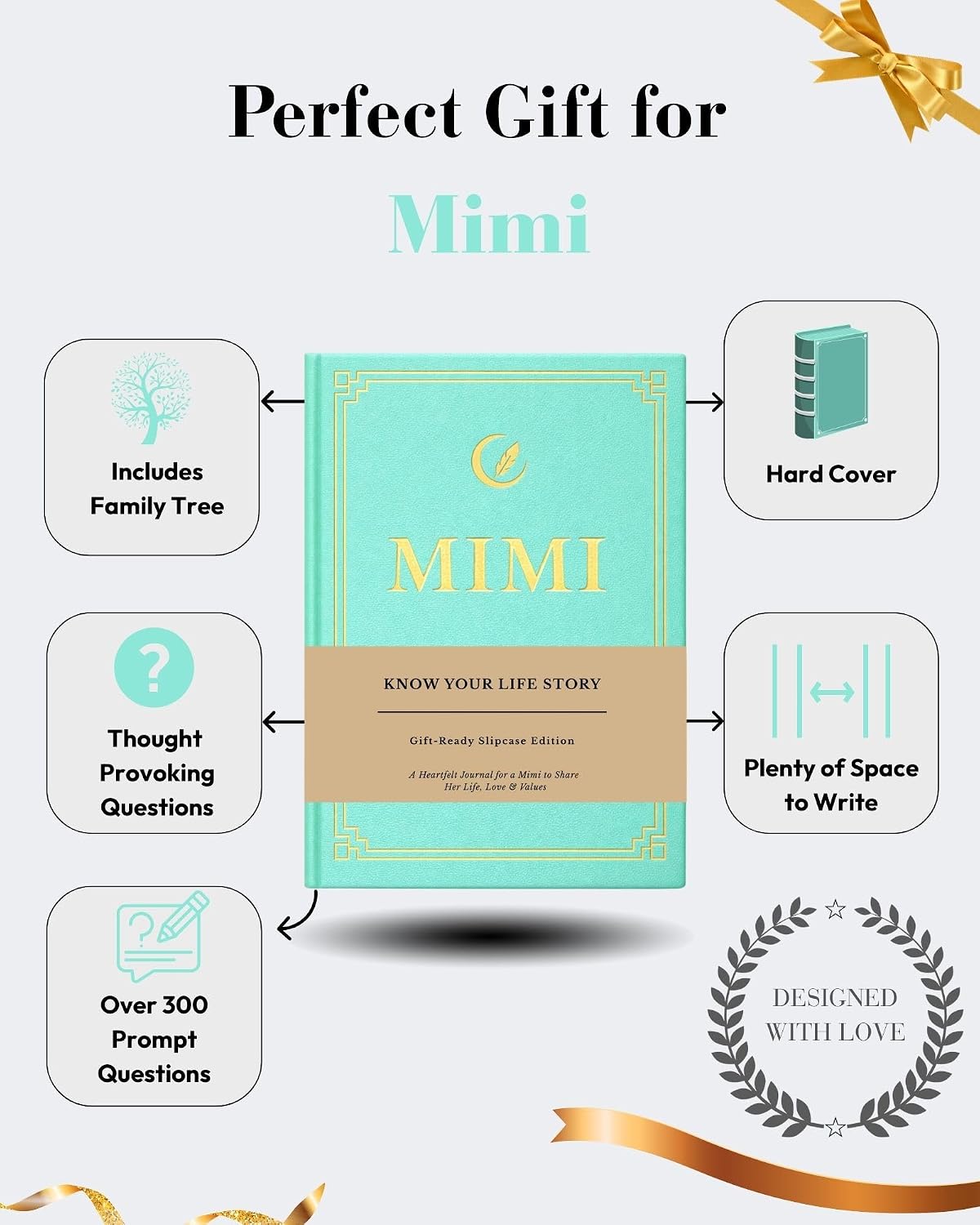 Know Your Life Story®, Mimi Gifts, I Want to Know Your Life Story Leather Journal (Hardcover): Keepsake Gift for Birthday, Mother's Day, and Christmas, A Meaningful Way for Mimi to Share Her Journey & Memories, Book Includes 300+ Prompt Questions