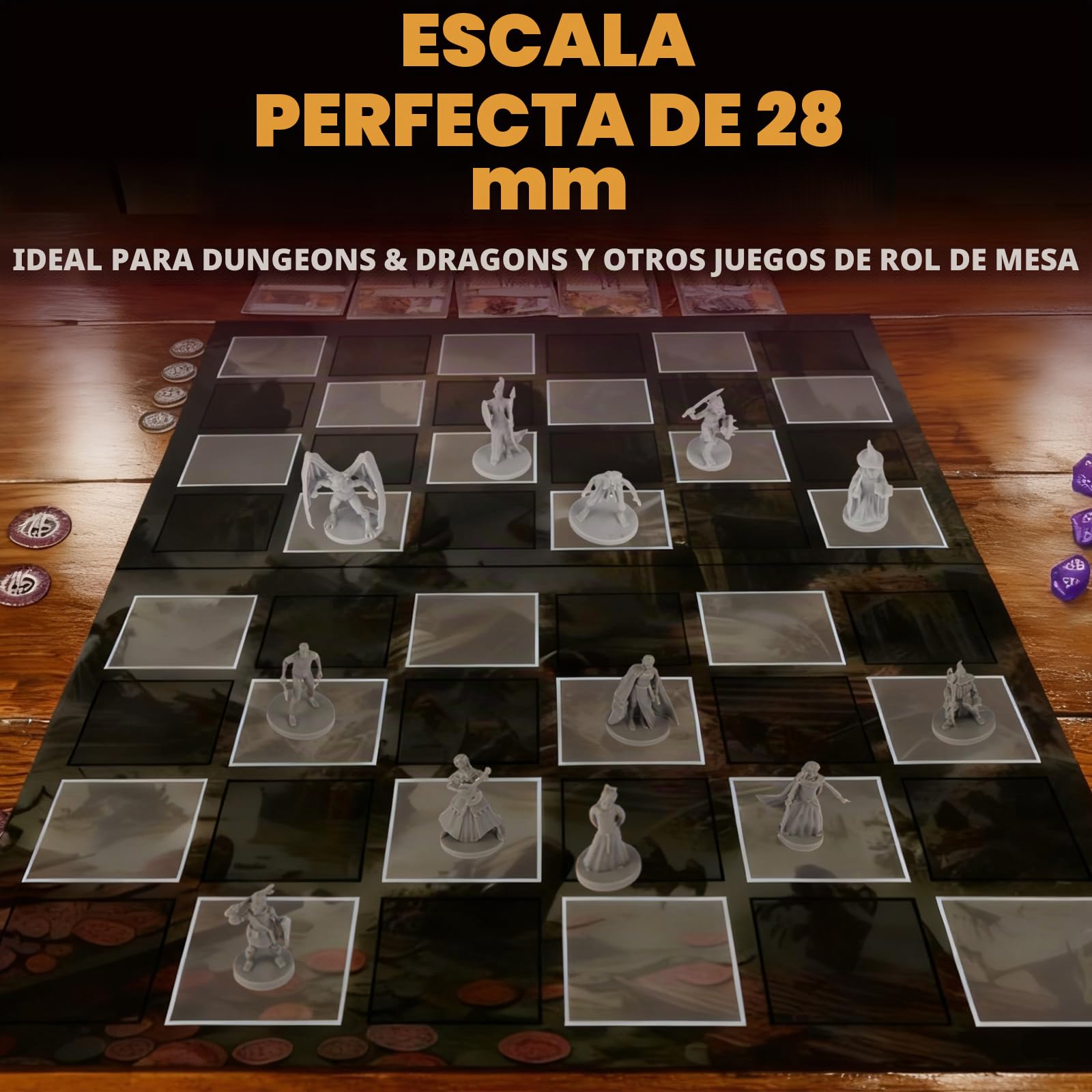 50 miniaturas únicas de fantasía RPG de mesa para Dungeons and Dragons, juegos de rol Pathfinder. A granel sin pintar, ideal para D&D